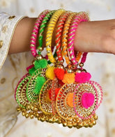 Pack of 20 Pieces Multicolor Handmade Bangles for Women, Mehandi Favour, Return Favour, Indian Wedding Gifts, Bridesmaid Gift (Free Size)